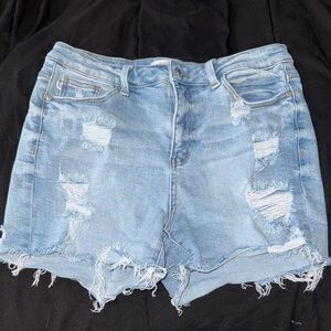 Distressed Denim Women Shorts